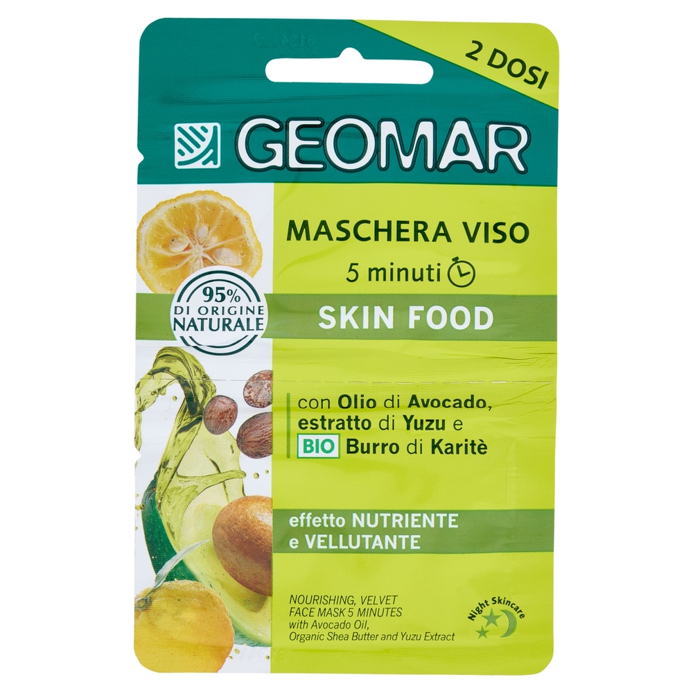 Geomar Maschera Viso 5 minuti Skin Food 2 x 7,5 mL